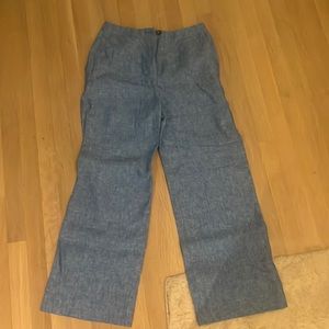 boden blue wide leg summer pants